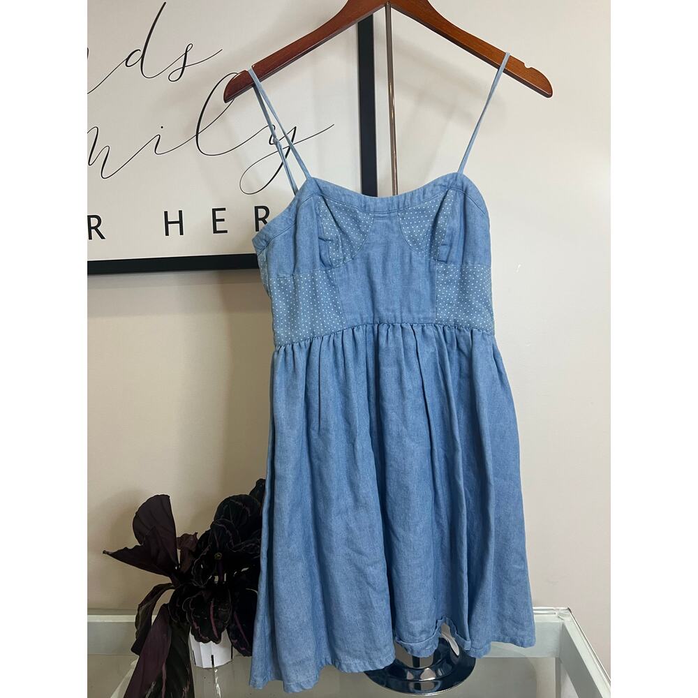 Denim and polka dots sun dress